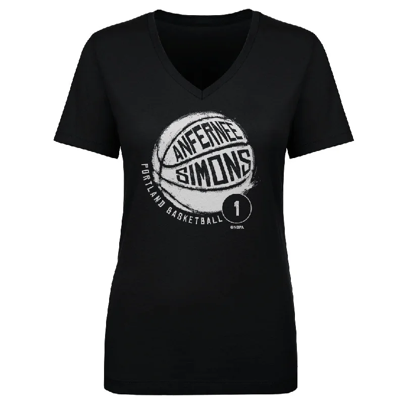 Plus Size Women's Military - Inspired Blazers with Gold Accents for a Bold LookAnfernee Simons Portland Basketball V-Neck Women's T-Shirt Plus Size Women's Military - Inspired Blazers with Gold Accents for a Bold LookAnfernee Simons Portland Basketball V-Neck Women's T-Shirt