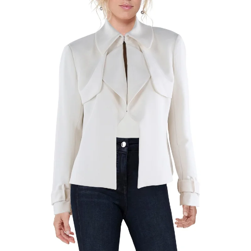 Oversized Women's Printed Blazers in Animal Patterns for a Statement PieceAnne Klein Womens Cascade Ruffle Collared One-Button Blazer Oversized Women's Printed Blazers in Animal Patterns for a Statement PieceAnne Klein Womens Cascade Ruffle Collared One-Button Blazer