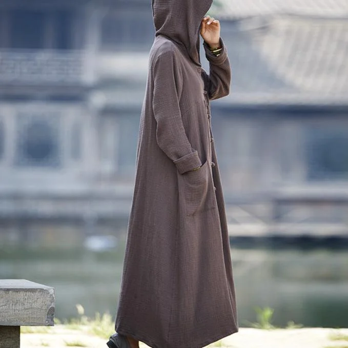 v neck women cardigan to elongate the necklineBabakud Autumn Cotton Linen Retro Loose Cardigan Hooded Coat v neck women cardigan to elongate the necklineBabakud Autumn Cotton Linen Retro Loose Cardigan Hooded Coat