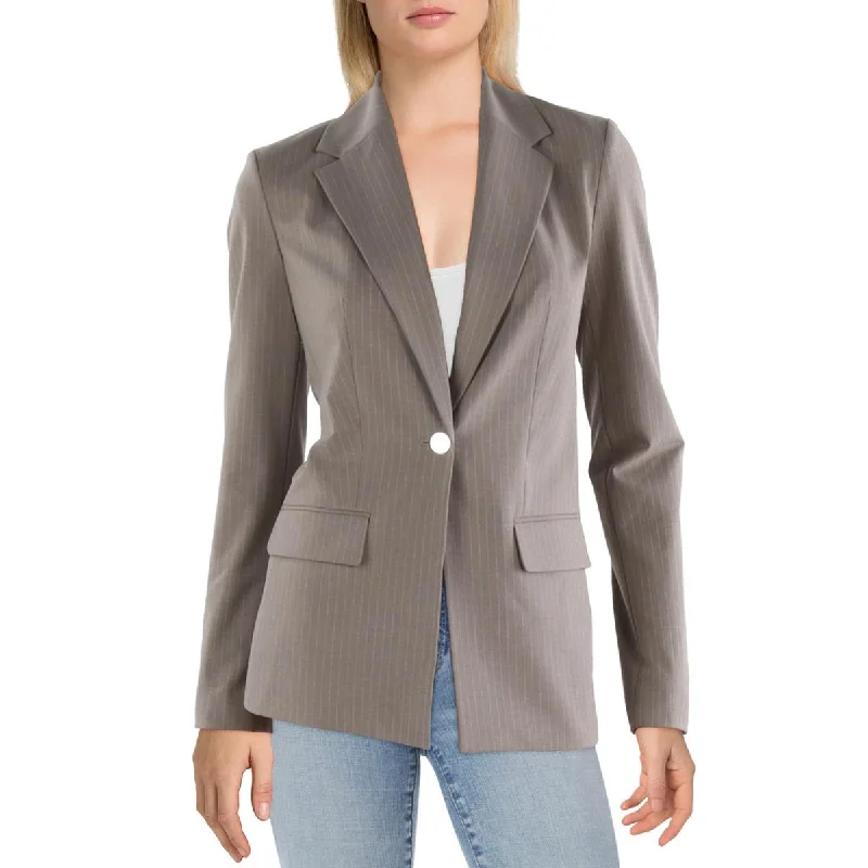 Plus Size Women's Faux Fur - Trimmed Blazers in Black for a Luxurious LookCalvin Klein Womens Pinstripe Suit Separate One-Button Blazer Plus Size Women's Faux Fur - Trimmed Blazers in Black for a Luxurious LookCalvin Klein Womens Pinstripe Suit Separate One-Button Blazer