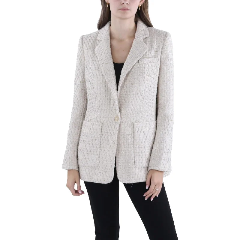 Plus Size Women's Cropped Velvet Blazers in Burgundy for a Night OutCalvin Klein Womens Tweed Metallic One-Button Blazer Plus Size Women's Cropped Velvet Blazers in Burgundy for a Night OutCalvin Klein Womens Tweed Metallic One-Button Blazer