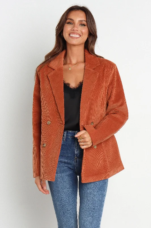 Women's Belted Blazers in Camel Color for a Sophisticated OutfitClaudia Blazer - Brown Women's Belted Blazers in Camel Color for a Sophisticated OutfitClaudia Blazer - Brown