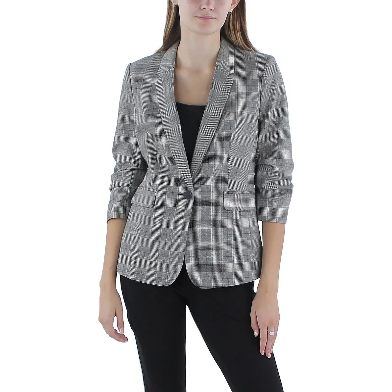 Plus Size Women's Double - Breasted Wool Blazers for Winter Office WearDKNY Womens Petites Ruched Suit Separate One-Button Blazer Plus Size Women's Double - Breasted Wool Blazers for Winter Office WearDKNY Womens Petites Ruched Suit Separate One-Button Blazer
