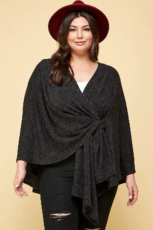 plus size women cardigan for comfortable layeringEmerald Two Tone Knit Knot Cardigan plus size women cardigan for comfortable layeringEmerald Two Tone Knit Knot Cardigan