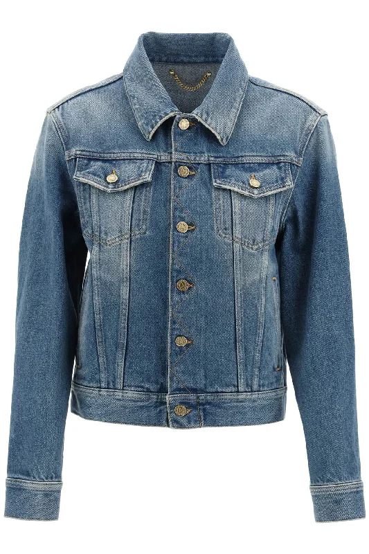 Women's Peplum Blazers in Emerald Green for a Stylish Work AttireGolden goose short denim jacket GWP00846 P000621 BLUE Women's Peplum Blazers in Emerald Green for a Stylish Work AttireGolden goose short denim jacket GWP00846 P000621 BLUE