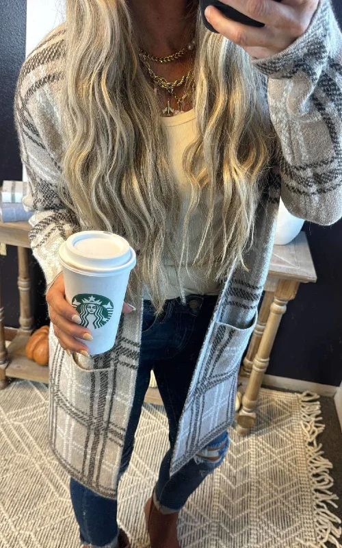 sequin embellished women cardigan for special occasionsJacquard Check Open Front Cardigan sequin embellished women cardigan for special occasionsJacquard Check Open Front Cardigan