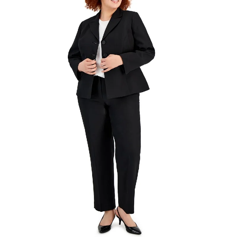Plus Size Women's Faux Fur - Trimmed Blazers in Black for a Luxurious LookLe Suit Womens Plus Suit Separate Business Suit Jacket Plus Size Women's Faux Fur - Trimmed Blazers in Black for a Luxurious LookLe Suit Womens Plus Suit Separate Business Suit Jacket
