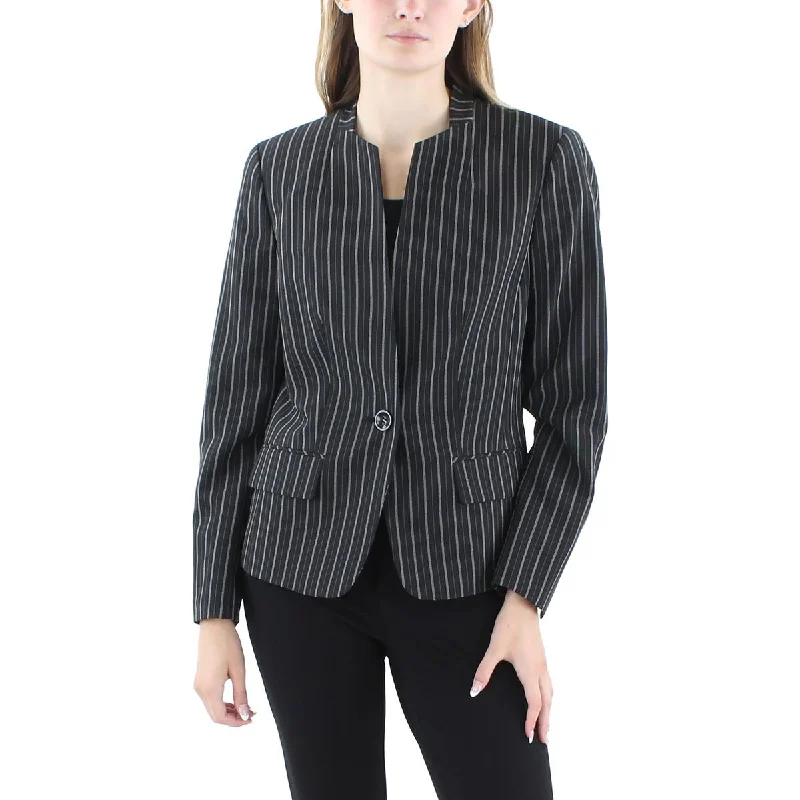 Oversized Women's Printed Blazers in Animal Patterns for a Statement PieceLe Suit Womens Striped One-Button Blazer Oversized Women's Printed Blazers in Animal Patterns for a Statement PieceLe Suit Womens Striped One-Button Blazer