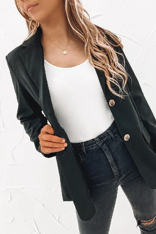 Plus Size Women's Sequin - Embellished Blazers in Silver for a Glamorous PartyLeo Blazer Black Plus Size Women's Sequin - Embellished Blazers in Silver for a Glamorous PartyLeo Blazer Black