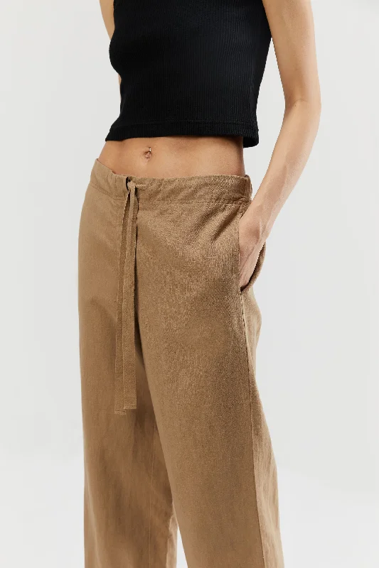 machine washable women cardigan for easy careLINEN BLEND PANT