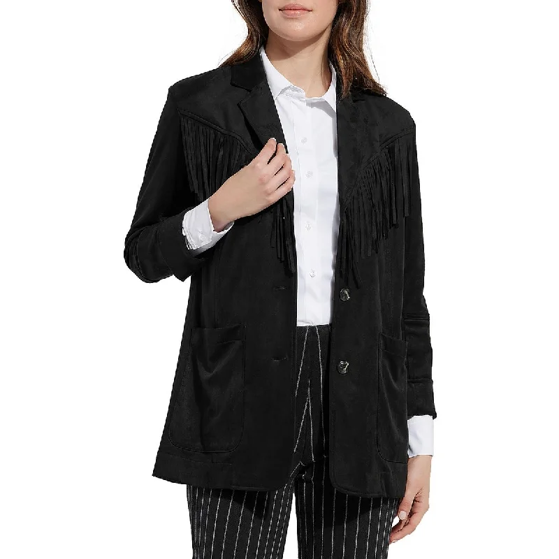 Plus Size Women's Military - Inspired Blazers with Gold Accents for a Bold LookLysse Womens Faux Suede Vegan Two-Button Blazer Plus Size Women's Military - Inspired Blazers with Gold Accents for a Bold LookLysse Womens Faux Suede Vegan Two-Button Blazer