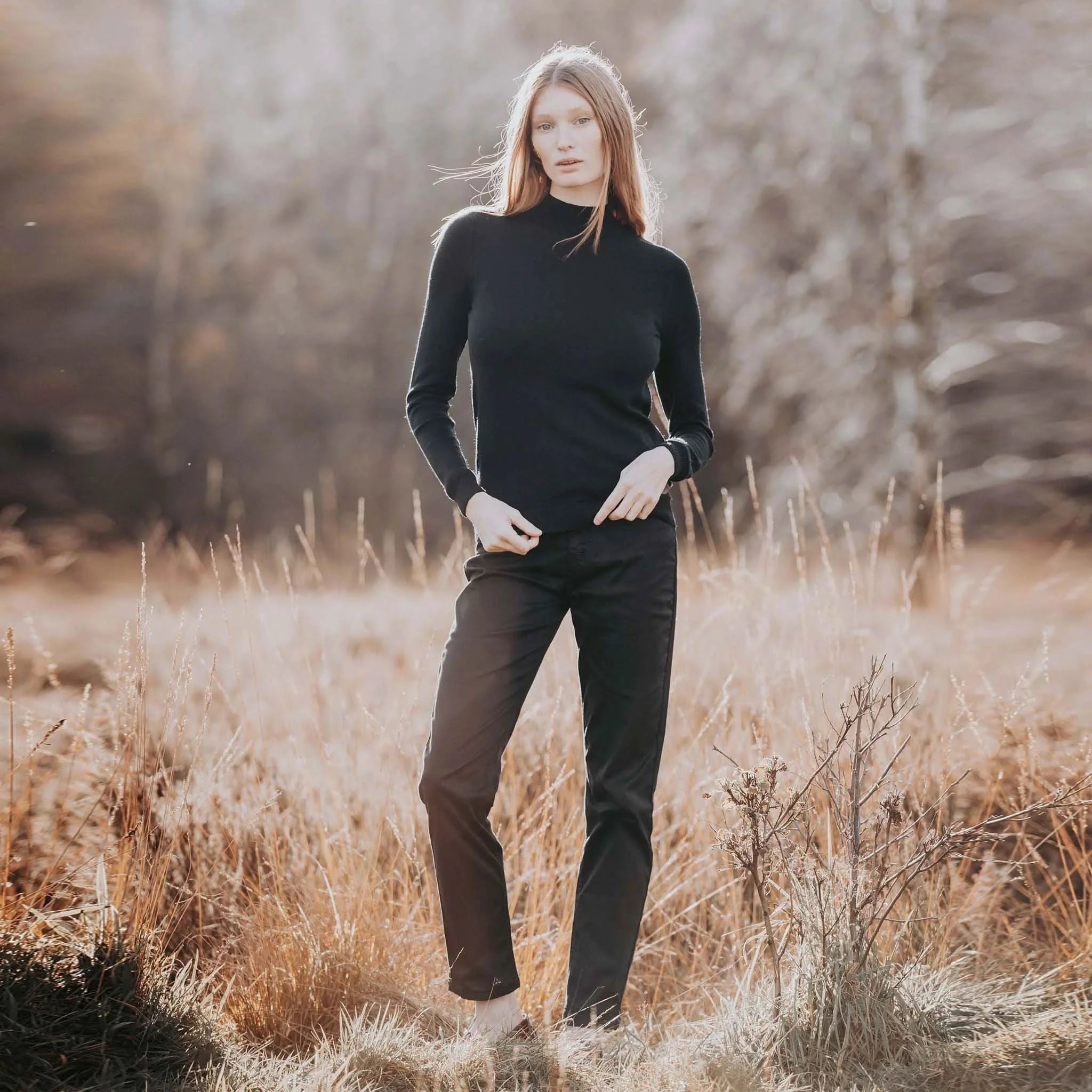 hand knitted women cardigan with artisanal charmMerino Wool Turtle Neck Black Jumper hand knitted women cardigan with artisanal charmMerino Wool Turtle Neck Black Jumper