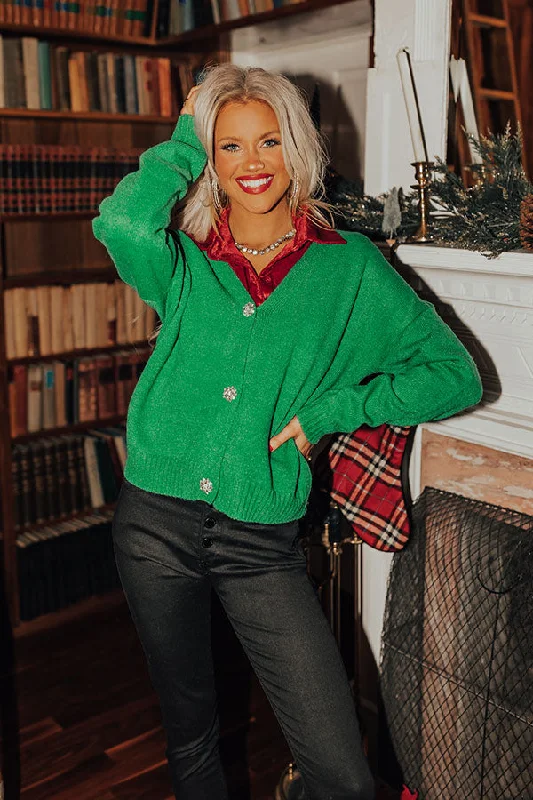 cropped women cardigan to pair with high - waisted jeansMerriest Ever Cardigan In Green cropped women cardigan to pair with high - waisted jeansMerriest Ever Cardigan In Green