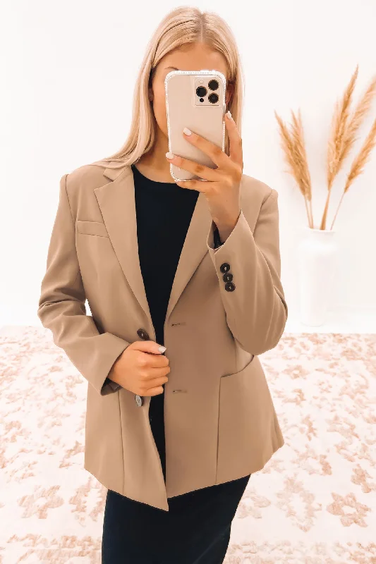 Women's Slim - Fit Blazers in Charcoal Gray for a Professional AppearanceNew Yorker Blazer Neutral Women's Slim - Fit Blazers in Charcoal Gray for a Professional AppearanceNew Yorker Blazer Neutral