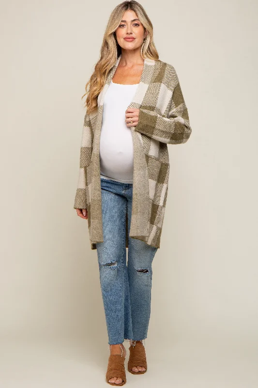 sequin embellished women cardigan for special occasionsOlive Plaid Shawl Maternity Cardigan sequin embellished women cardigan for special occasionsOlive Plaid Shawl Maternity Cardigan