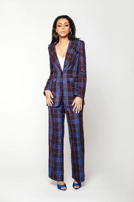 Plus Size Women's Ruffled Blazers in Pink for a Girly and Fashionable LookPlaid Taylor Blazer Plus Size Women's Ruffled Blazers in Pink for a Girly and Fashionable LookPlaid Taylor Blazer