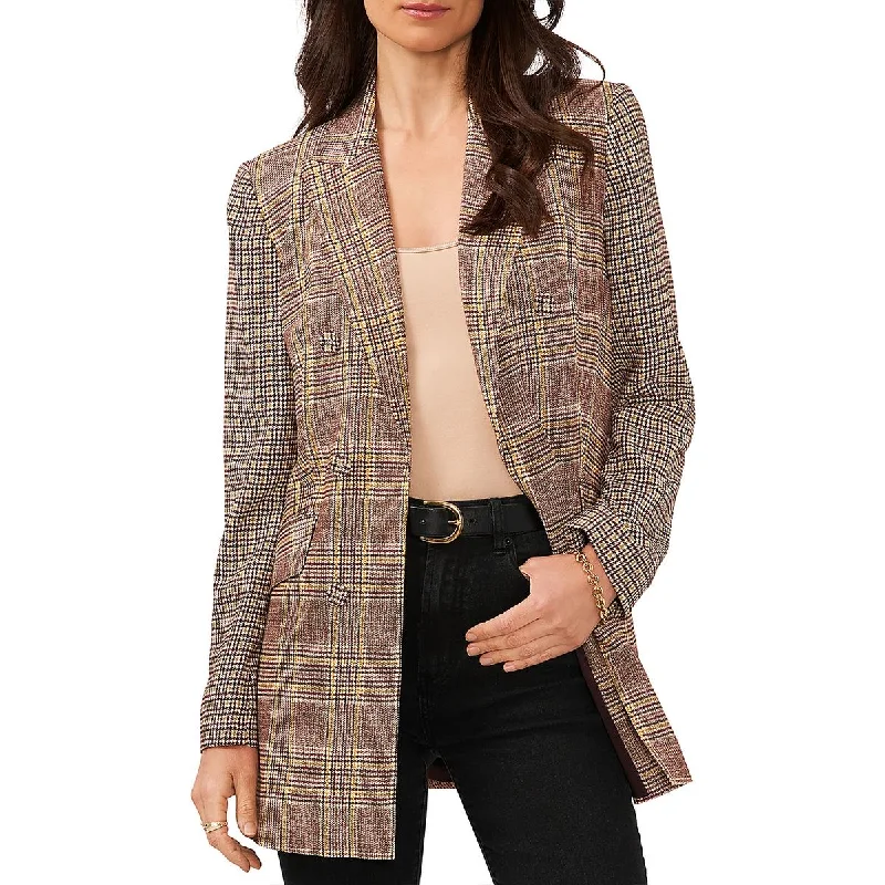 Single - Breasted Women's Tweed Blazers with Gold Buttons for a Classic LookVince Camuto Womens Plaid Office Double-Breasted Blazer Single - Breasted Women's Tweed Blazers with Gold Buttons for a Classic LookVince Camuto Womens Plaid Office Double-Breasted Blazer