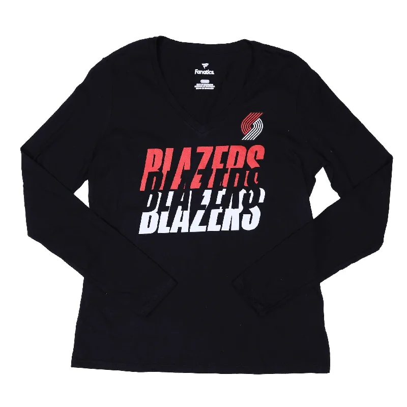 Women's Notched Lapel Blazers in Beige for a Timeless OutfitPortland Trail Blazers Women's Tumble Long Sleeve Women's Notched Lapel Blazers in Beige for a Timeless OutfitPortland Trail Blazers Women's Tumble Long Sleeve