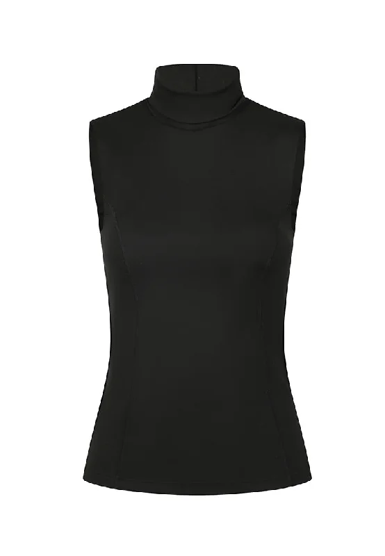 Sheer Women T Shirt for a Stylish and Alluring LookNicole Sleeveless Fitted Turtleneck Sheer Women T Shirt for a Stylish and Alluring LookNicole Sleeveless Fitted Turtleneck