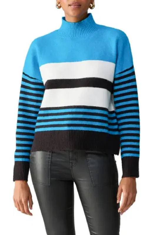 V - Neck Women's Ribbed Sweater Dresses with Belt for a Defined WaistCruise Sweater In Blue Moon V - Neck Women's Ribbed Sweater Dresses with Belt for a Defined WaistCruise Sweater In Blue Moon