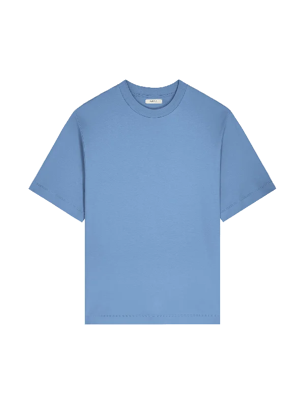 Crew Neck Women T Shirt with a Timeless DesignWomens DNA Oversized T-Shirt—summit blue Crew Neck Women T Shirt with a Timeless DesignWomens DNA Oversized T-Shirt—summit blue