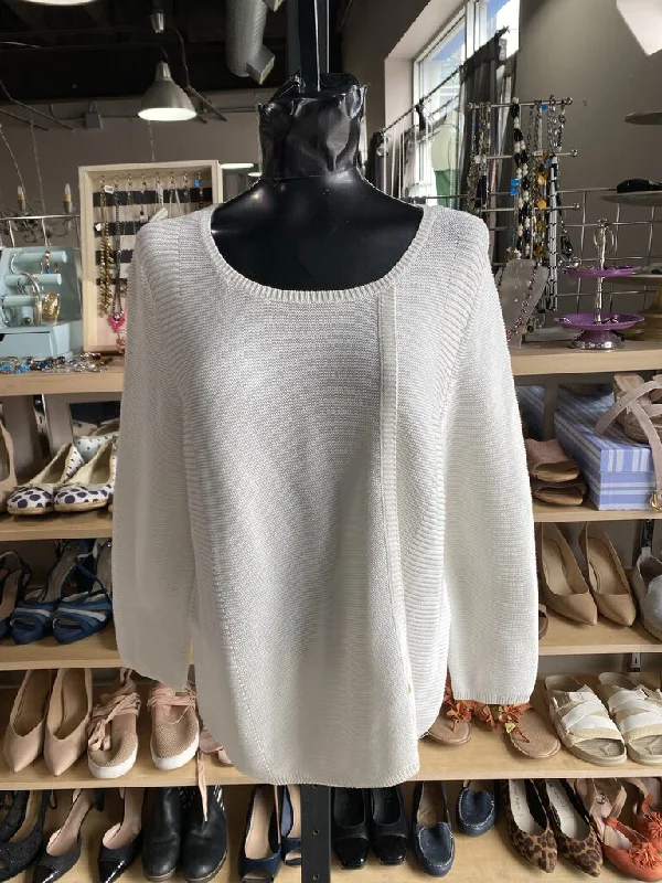 Plus Size Women's Mock - Neck Sweater in Teal with a Side Slit for a Modern TwistHabitat button detail sweater M Plus Size Women's Mock - Neck Sweater in Teal with a Side Slit for a Modern TwistHabitat button detail sweater M