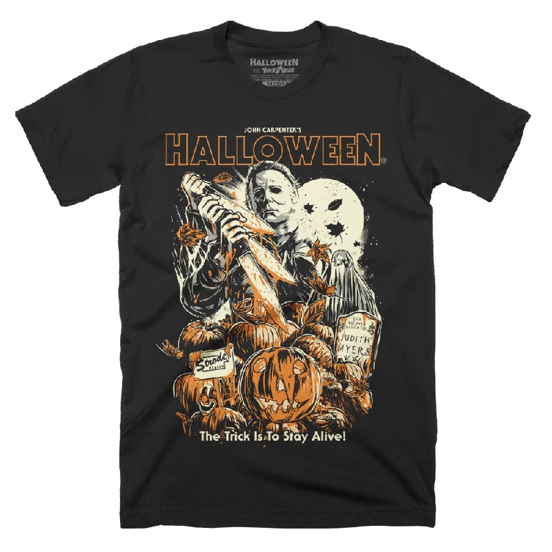 Ringer T Shirt Women with Retro - Inspired StripesHalloween Boogeyman Is Coming T-Shirt Ringer T Shirt Women with Retro - Inspired StripesHalloween Boogeyman Is Coming T-Shirt