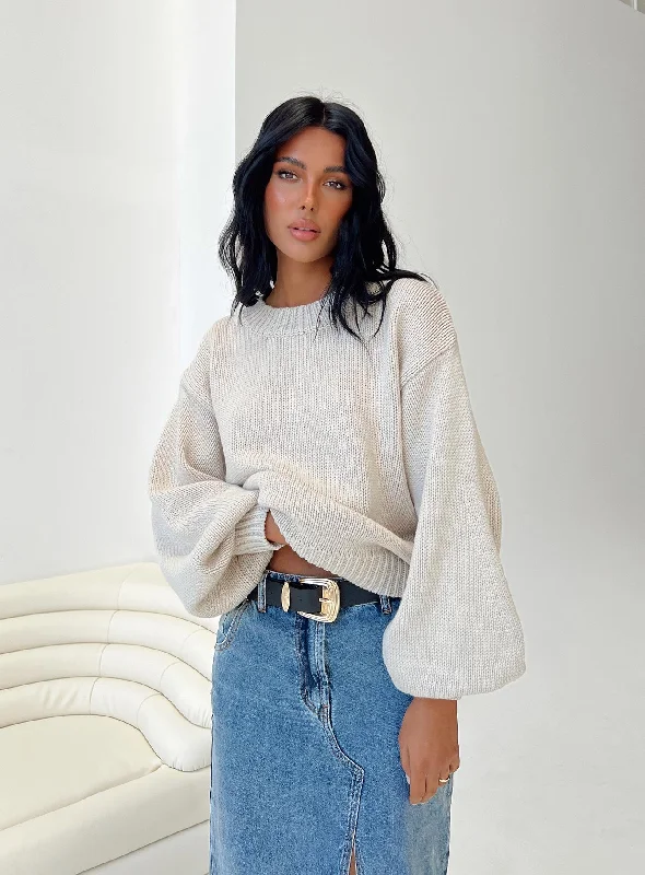 Plus Size Women's Off - Shoulder Ruffled Hem Sweater in Pink for a Feminine and Flirty LookHarmony Knit Sweater Beige Plus Size Women's Off - Shoulder Ruffled Hem Sweater in Pink for a Feminine and Flirty LookHarmony Knit Sweater Beige