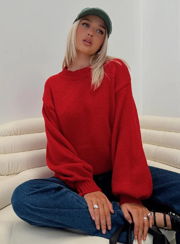 Plus Size Women's Embroidered Floral Patterned Sweater in White for a Spring - Inspired LookHarmony Sweater Red Plus Size Women's Embroidered Floral Patterned Sweater in White for a Spring - Inspired LookHarmony Sweater Red