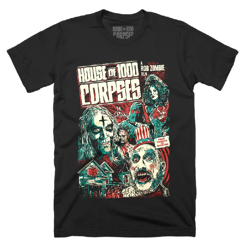 Moisture - Wicking Women T Shirt for Active LifestylesHouse Of 1000 Corpses Fried Chicken and Gasoline T-Shirt Moisture - Wicking Women T Shirt for Active LifestylesHouse Of 1000 Corpses Fried Chicken and Gasoline T-Shirt