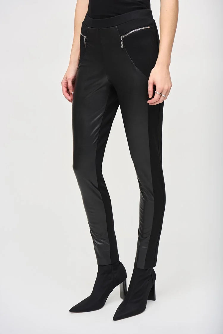Plus Size Women's Mock - Neck Sweater in Teal with a Side Slit for a Modern TwistJoseph Ribkoff Black Heavy Knit And Leatherette Leggings Plus Size Women's Mock - Neck Sweater in Teal with a Side Slit for a Modern TwistJoseph Ribkoff Black Heavy Knit And Leatherette Leggings