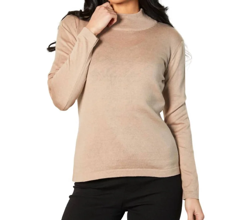 Empire Waist Women's Alpaca Wool Sweater Dresses in Earthy TonesMock Neck Long Sleeve Top In Sand Empire Waist Women's Alpaca Wool Sweater Dresses in Earthy TonesMock Neck Long Sleeve Top In Sand
