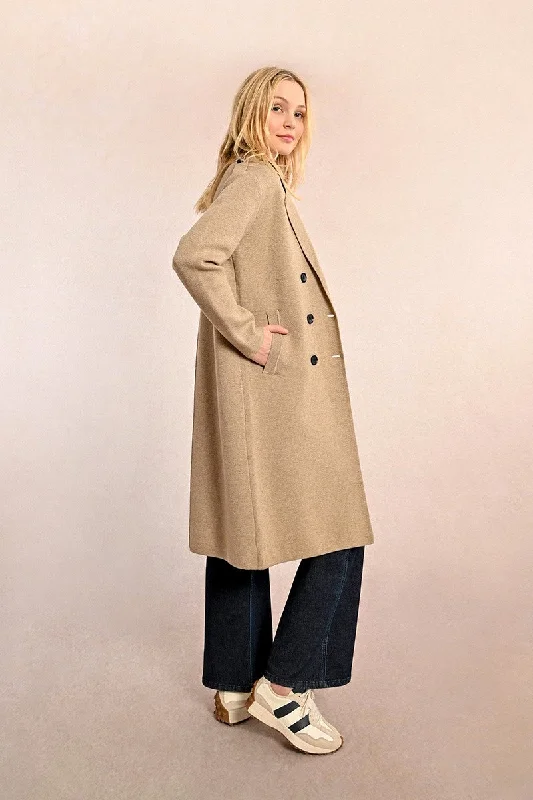 Women's Turtleneck Cashmere - Blend Sweater in Charcoal for a Sophisticated Winter EnsembleMolly Bracken Straight Thin Beige Coat Women's Turtleneck Cashmere - Blend Sweater in Charcoal for a Sophisticated Winter EnsembleMolly Bracken Straight Thin Beige Coat