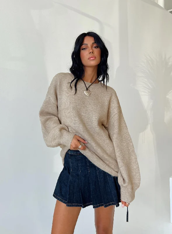 Plus Size Women's Pocket - Detail Sweater in Olive Green for a Practical and Fashionable PieceRyanna Sweater Beige Plus Size Women's Pocket - Detail Sweater in Olive Green for a Practical and Fashionable PieceRyanna Sweater Beige