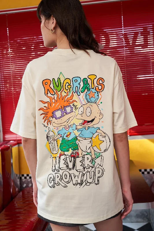 Long Sleeve Women T Shirt for Cooler WeatherRugrats - Never Grow Up Oversized T-Shirt Long Sleeve Women T Shirt for Cooler WeatherRugrats - Never Grow Up Oversized T-Shirt