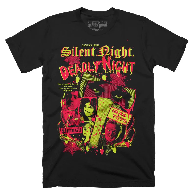 Organic Cotton Women T Shirt for Eco - Conscious WearersSilent Night Deadly Night Survive Christmas T-Shirt Organic Cotton Women T Shirt for Eco - Conscious WearersSilent Night Deadly Night Survive Christmas T-Shirt