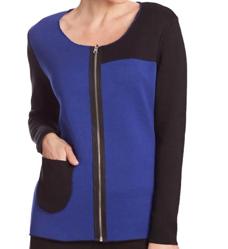 Midi - Length Women's Shetland Wool Sweater Dresses in Traditional PatternsStitch Detail Reversible Cardigan In Black/cobalt Midi - Length Women's Shetland Wool Sweater Dresses in Traditional PatternsStitch Detail Reversible Cardigan In Black/cobalt