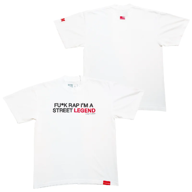 Muscle Women T Shirt for a Sporty and Casual LookStreet Legend T-shirt - White/Black Muscle Women T Shirt for a Sporty and Casual LookStreet Legend T-shirt - White/Black