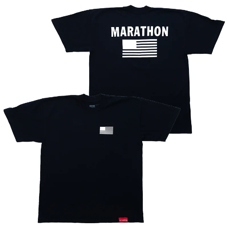 Ringer T Shirt Women with Retro - Inspired StripesTMC Color Block Flag T-shirt - Navy/White Ringer T Shirt Women with Retro - Inspired StripesTMC Color Block Flag T-shirt - Navy/White