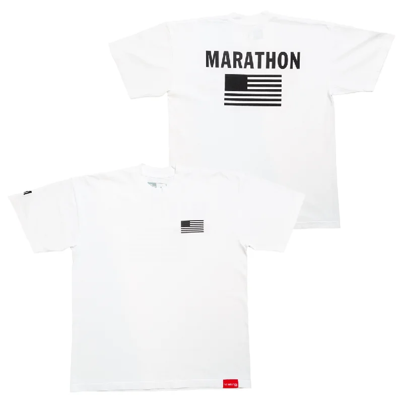 Organic Cotton Women T Shirt for Eco - Conscious WearersTMC Color Block Flag T-Shirt - White/Black Organic Cotton Women T Shirt for Eco - Conscious WearersTMC Color Block Flag T-Shirt - White/Black