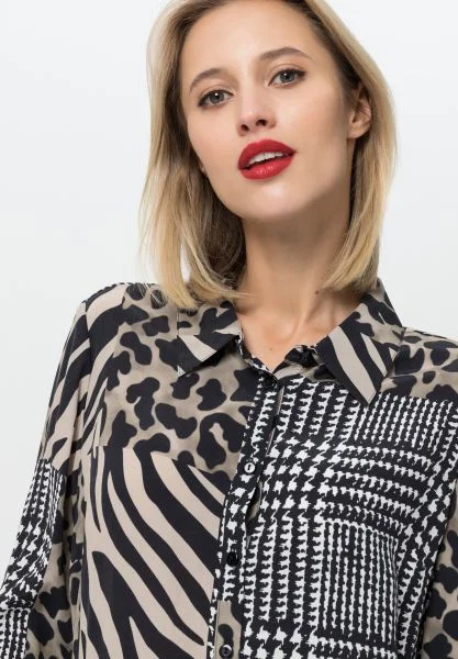 Plus Size Women's Off - Shoulder Ruffled Hem Sweater in Pink for a Feminine and Flirty LookTuzzi Fearless Attitude Animal Print Shirt Plus Size Women's Off - Shoulder Ruffled Hem Sweater in Pink for a Feminine and Flirty LookTuzzi Fearless Attitude Animal Print Shirt