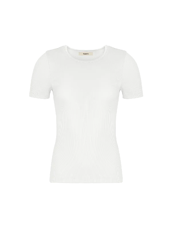 Tie - Dye Women T Shirt with a Bohemian VibeWomen's 365 Lightweight Rib T-Shirt—off-white Tie - Dye Women T Shirt with a Bohemian VibeWomen's 365 Lightweight Rib T-Shirt—off-white