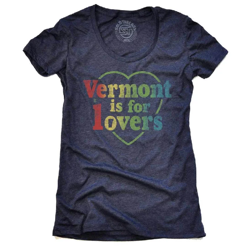 Floral Print Women T Shirt for a Feminine TouchWomen's Vermont is for Lovers T-shirt Floral Print Women T Shirt for a Feminine TouchWomen's Vermont is for Lovers T-shirt