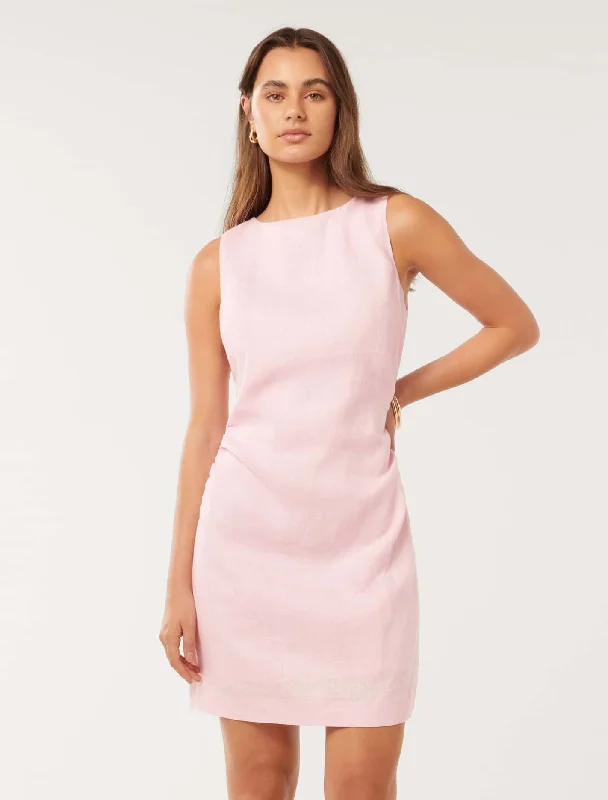 Mermaid - Style Women Dress with a Fitted Silhouette for Special OccasionsArianna Ruched Waist Mini Dress Mermaid - Style Women Dress with a Fitted Silhouette for Special OccasionsArianna Ruched Waist Mini Dress