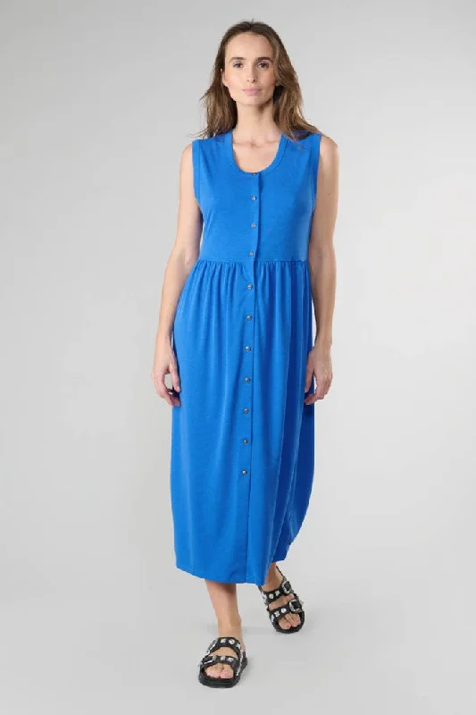 Wrap - Style Women Dress with Adjustable Fit for All Body TypesLT Viola Clem Blue Long Dress Wrap - Style Women Dress with Adjustable Fit for All Body TypesLT Viola Clem Blue Long Dress