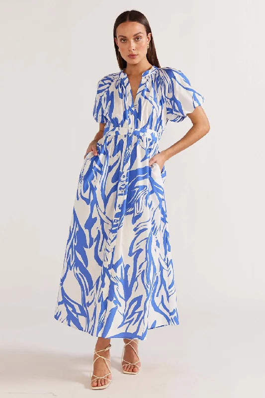 Pleated Women Dress with a Timeless and Elegant TextureMariella Blue White SS Midi Dress Pleated Women Dress with a Timeless and Elegant TextureMariella Blue White SS Midi Dress