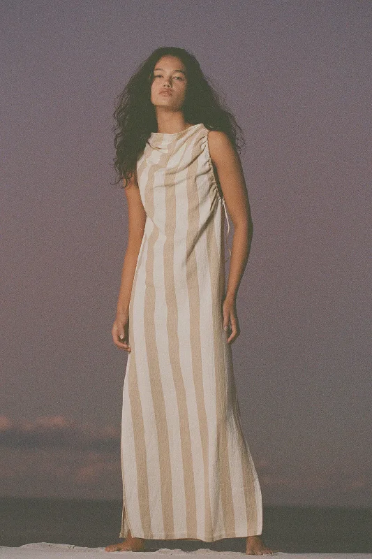 Empire Waist Women Dress to Accentuate the Bust and Conceal the WaistNatural Stripe Organic Cotton Dress Empire Waist Women Dress to Accentuate the Bust and Conceal the WaistNatural Stripe Organic Cotton Dress
