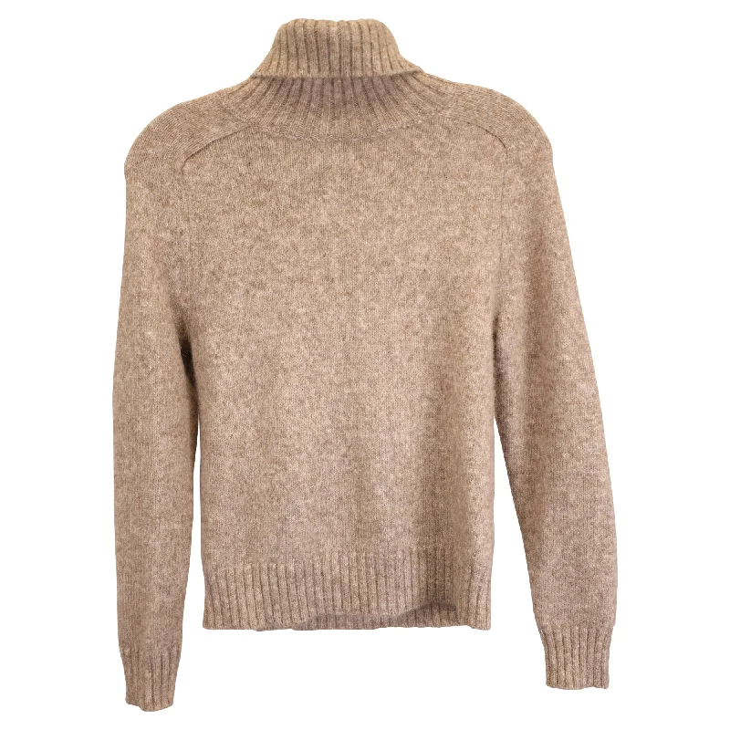 Plus Size Women's Turtleneck Sweater Dresses with Side SlitsNili Lotan Atwood Sweater in Beige Wool Plus Size Women's Turtleneck Sweater Dresses with Side SlitsNili Lotan Atwood Sweater in Beige Wool