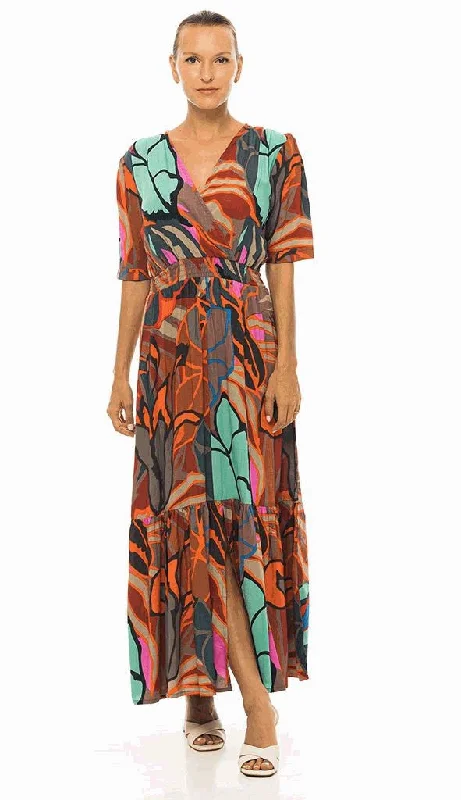 Strapless Women Dress with a Built - in Bra for Comfort and SupportGena Long v-smoke Flying Dress Multi Fonce Strapless Women Dress with a Built - in Bra for Comfort and SupportGena Long v-smoke Flying Dress Multi Fonce
