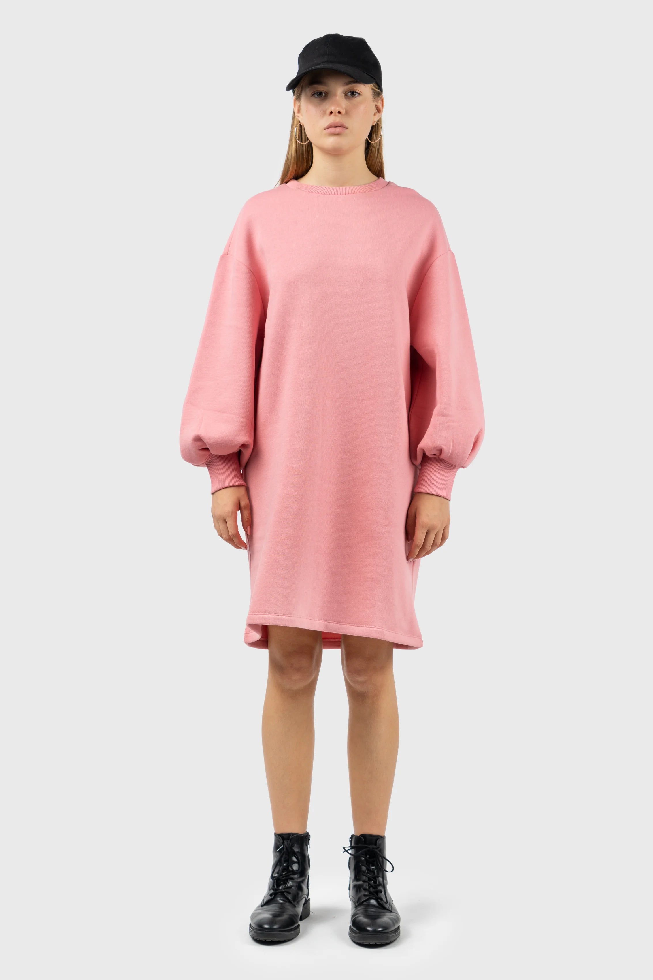 Ball Gown Women Dress with a Full Skirt for a Princess - like LookPink Puff Sleeve Sweatshirt Dress Ball Gown Women Dress with a Full Skirt for a Princess - like LookPink Puff Sleeve Sweatshirt Dress